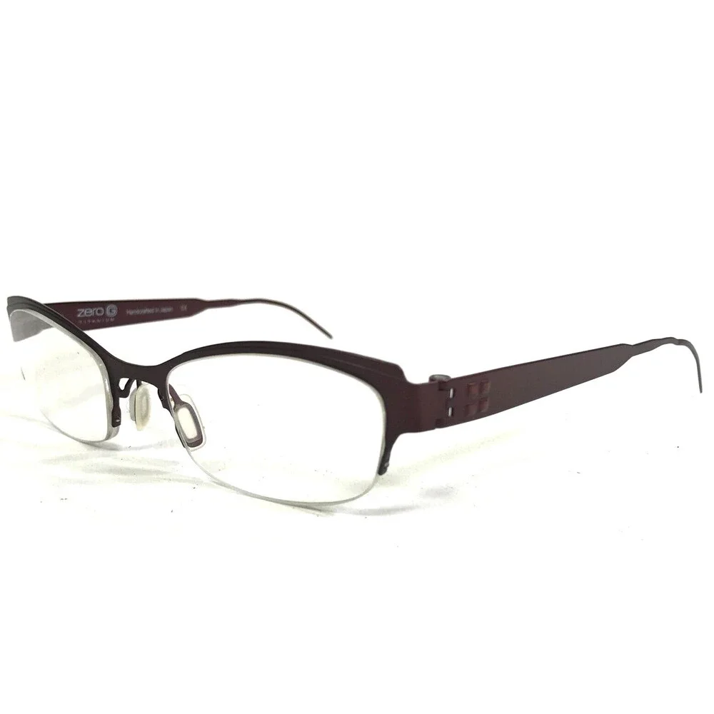 Zero G Eyeglasses Frames Ridgewood Merlot Red Rectangular Cat Eye 48-17-130